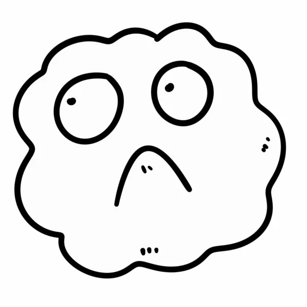 Cartoon Doodle Face Thought Bubble — Stock Photo, Image