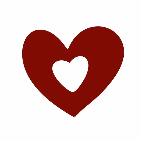 Miłość Serce Ikona Projekt Ilustracja — Zdjęcie stockowe