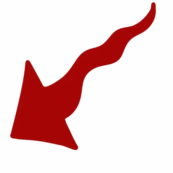 Desenho Logotipo Ícone Seta Fundo Branco — Fotografia de Stock