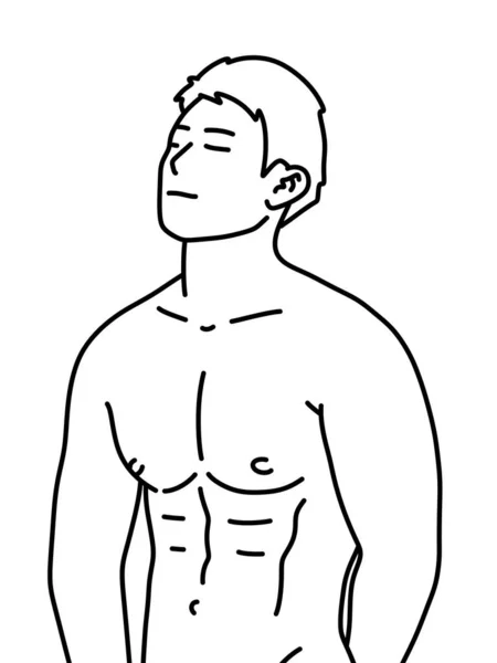 Hombre Dibujos Animados Con Las Manos Las Caderas — Foto de Stock
