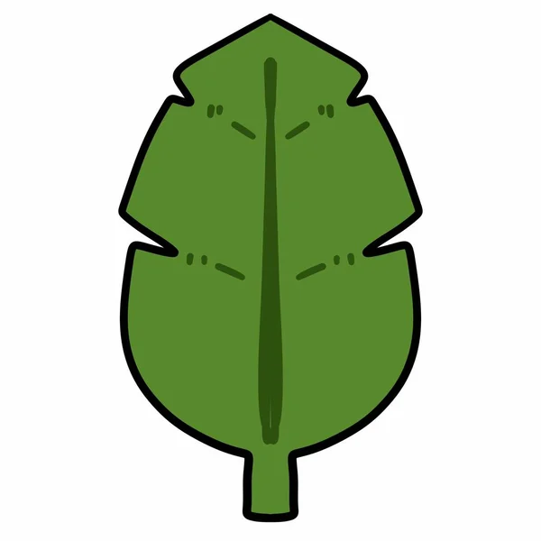 Зеленые Листья Иллюстрация Белом Фоне — стоковое фото
