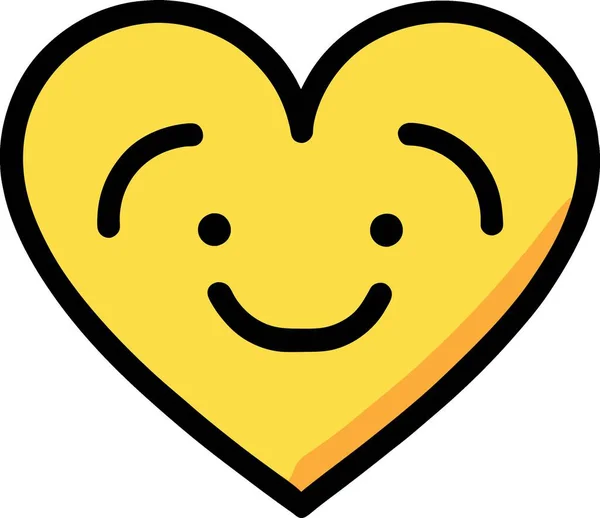 Faccina Emoji Cuore Illustrazione Cartone Animato — Foto Stock