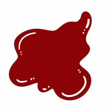 Kırmızı kanlı sıçramalar beyaz arkaplanda izole. 