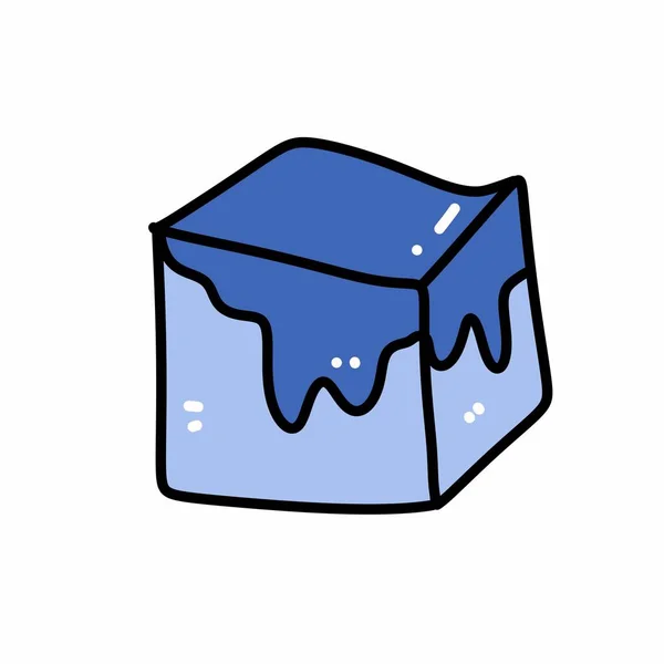 Buz Simgesinin Renk Çizimi — Stok fotoğraf