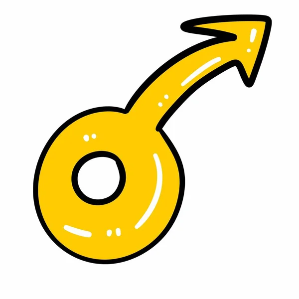 Pfeil Doodle Vektor Symbol — Stockfoto