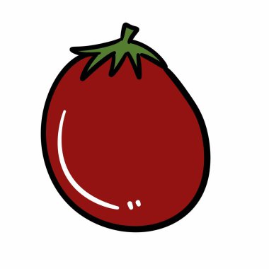 Domates sebzesi, izole edilmiş ikon çizimi 