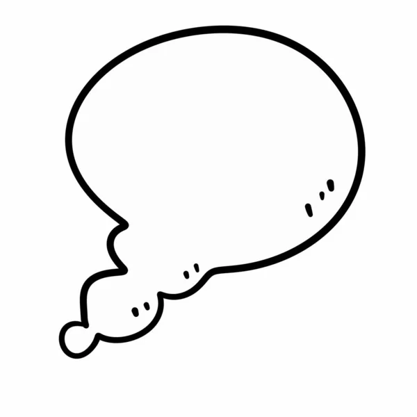 Preto Branco Desenho Animado Doodle Fala Bolha — Fotografia de Stock