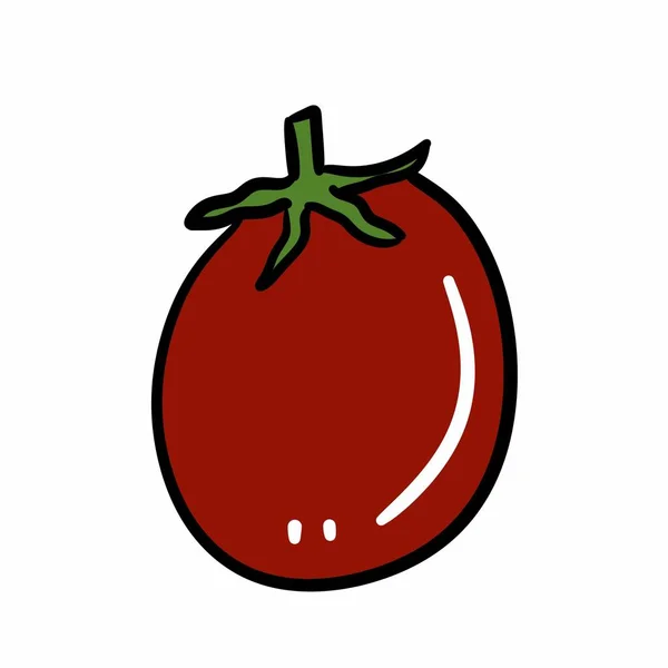 Tomat Vegetabiliskt Livsmedel Isolerad Ikon Illustration Design — Stockfoto