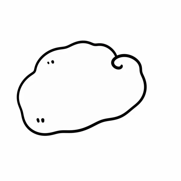 Nube Cartone Animato Sfondo Bianco — Foto Stock
