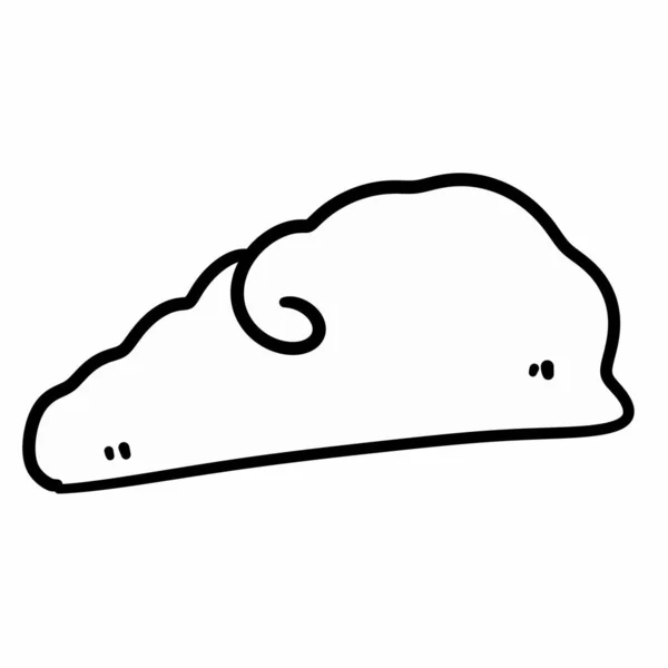 Beyaz Arkaplanda Bulut Karikatürü — Stok fotoğraf