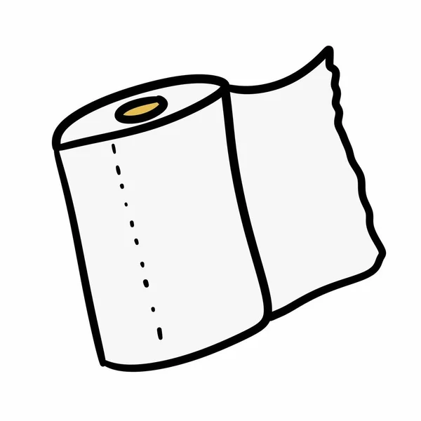 Toilet Paper Roll Rolling Isolated White Background — Stock Photo, Image
