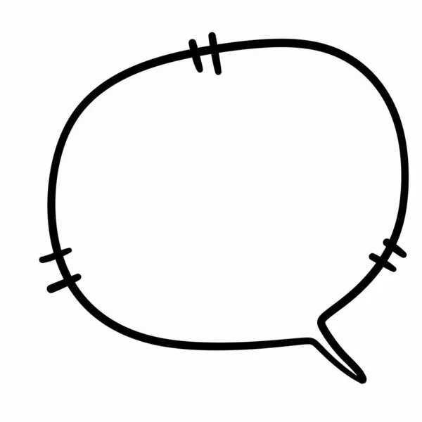 Komiks Řeč Bublina Izolované Samolepka Kreslené Bílém Pozadí — Stock fotografie