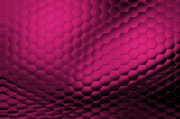 黒の背景と紫の六角形 — ストック写真