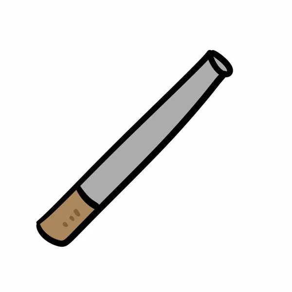 Desenhos Animados Cigarro Fundo Branco — Fotografia de Stock