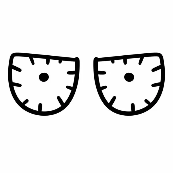 Каракулі Очі Вираження Мультфільму Білому Тлі — стокове фото