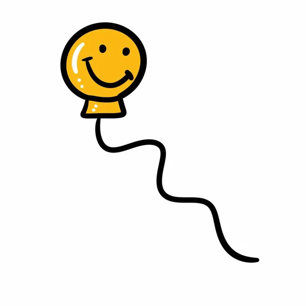 Balloon Smile Happiness Joy Cartoon White Background — Stock Photo, Image