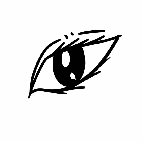 Eye Cartoon White Background — Stock Photo, Image