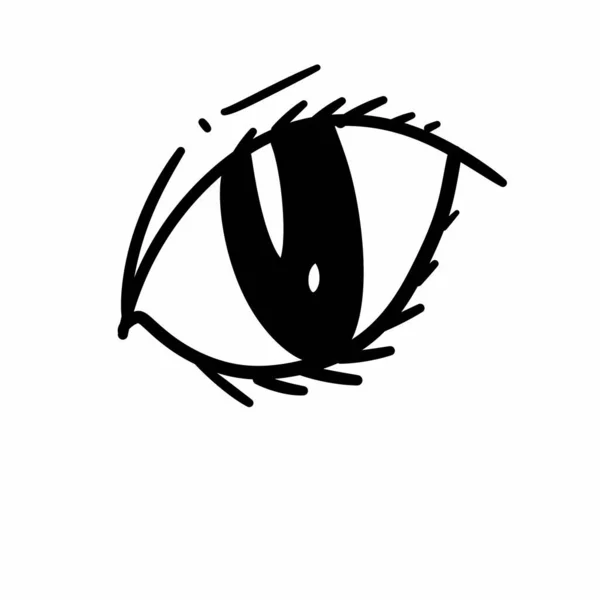 Desenho Animado Olho Fundo Branco — Fotografia de Stock