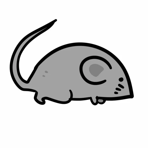 白色背景的老鼠漫画 — 图库照片