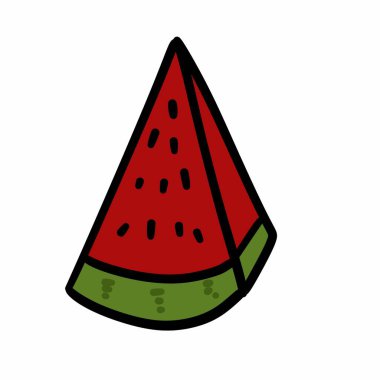 Lezzetli kırmızı bir karpuz. Tatlı meyve. Tazelik için sık sık yenir..