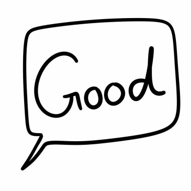 Sohbet simgesi sayfası, basit trend düz biçim çizgisi ve beyaz arkaplanda izole edilmiş katı illüstrasyon