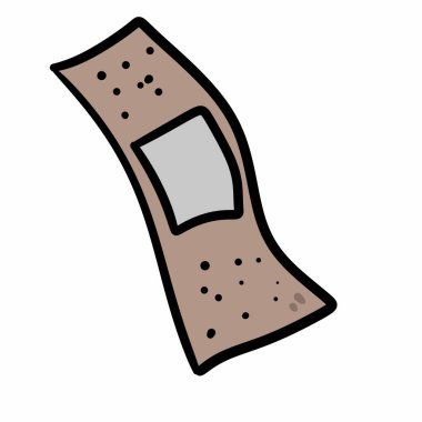 Beyaz arkaplanda tıbbi alçı karikatür