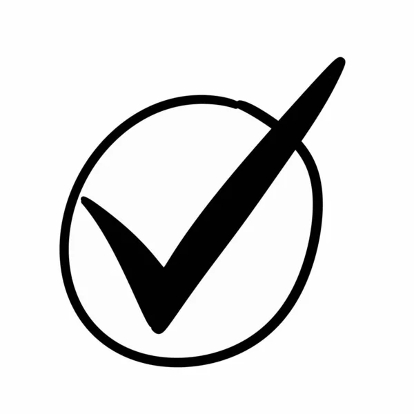 Verificar Ícones Marca Símbolo Ícone Lista Verificação Isolado — Fotografia de Stock