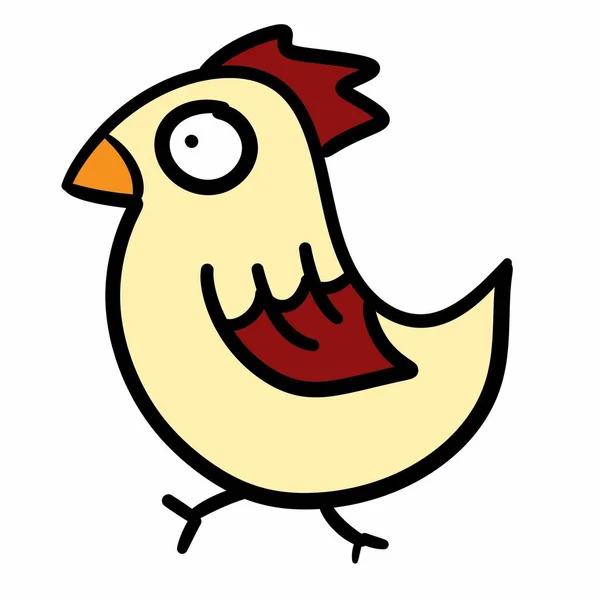 Vogel Cartoon Witte Achtergrond — Stockfoto