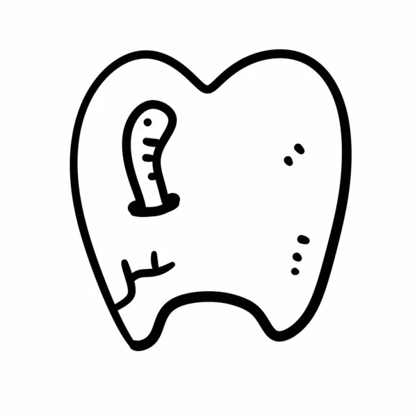 Tooth Icon Dentistry Symbol Cartoon White Background — Stock Photo, Image