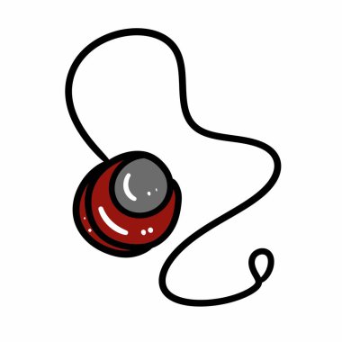 Hey, beyaz arka plandaki çizgi film.