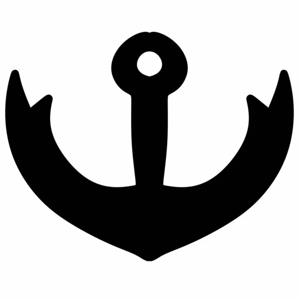 Ikona Kotwicy Białym Tle — Zdjęcie stockowe