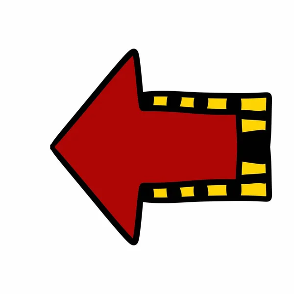Icono Flecha Estilo Símbolo Icónico Plano Con Ángulos Redondeados Color —  Fotos de Stock