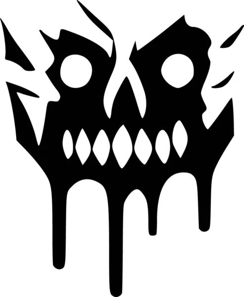 Muerte Halloween Cráneo Icono Dibujos Animados Estilo Sólido —  Fotos de Stock