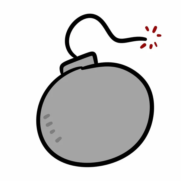 Дизайн Иконок Стиле Рисунка Бомбы — стоковое фото
