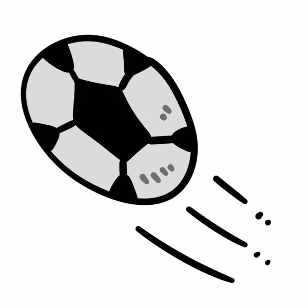 Bola Futebol Desenho Animado Ícone Isolado — Fotografia de Stock