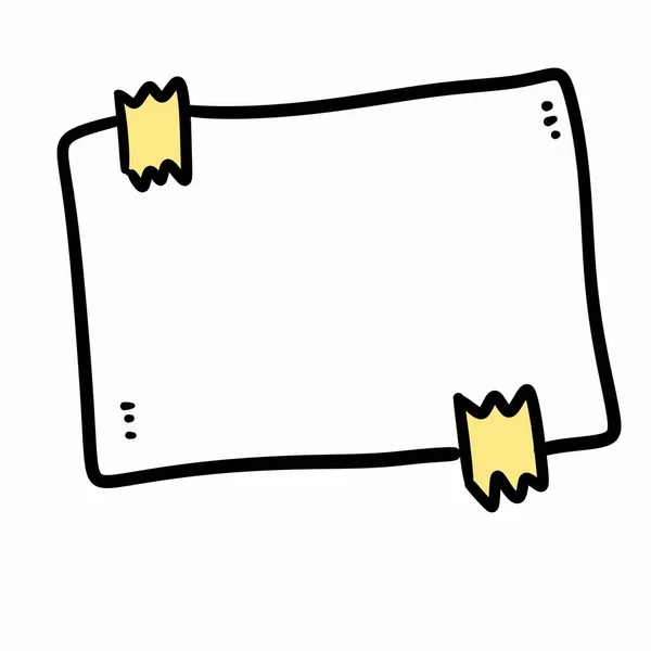 Doodle Desenho Animado Uma Carta — Fotografia de Stock