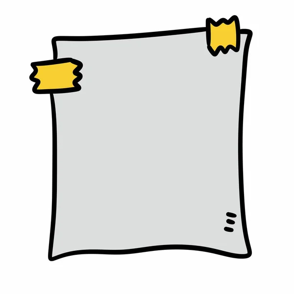 Desenho Animado Desenhado Mão Livre Banner Vazio — Fotografia de Stock