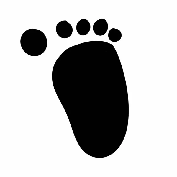 Footprint Kreskówka Białym Tle Ilustracja — Zdjęcie stockowe