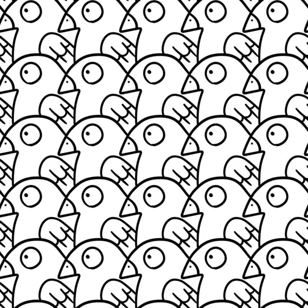 Nahtloses Muster Mit Von Hand Gezeichneten Niedlichen Vogel Cartoons — Stockfoto