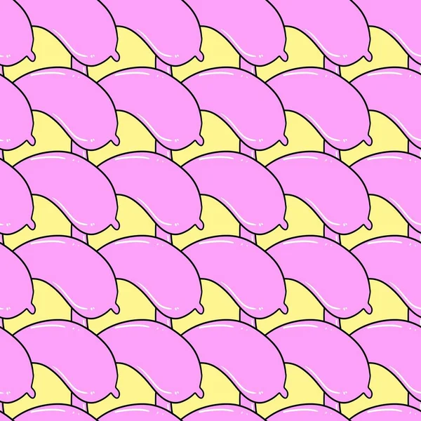 Nahtloses Muster Mit Bunten Von Hand Gezeichneten Doodle Elementen Kondom — Stockfoto