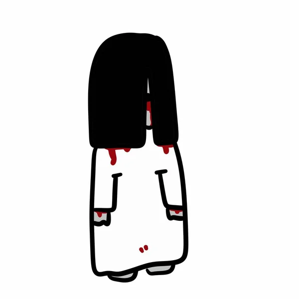 Cartoon Weinende Weibliche Figur Geist Monster Cartoon — Stockfoto