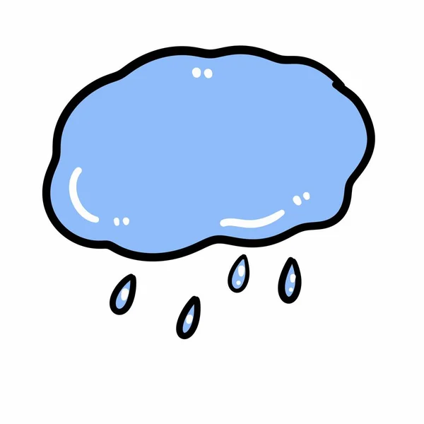 Doodle Σχέδιο Ενός Νέφους Βροχής — Φωτογραφία Αρχείου