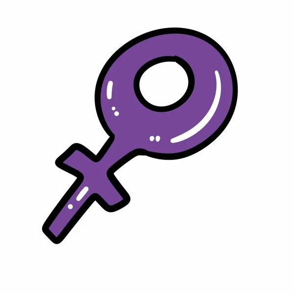 Female Gender Symbol Icon White Background — Photo
