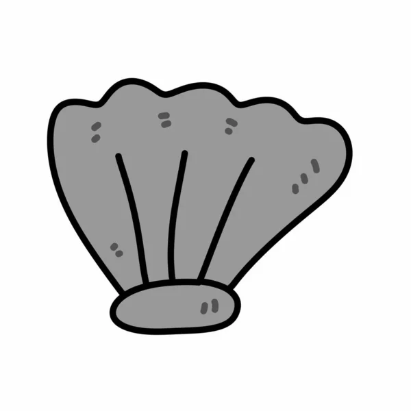 Karalama Deniz Kabuğu Simgesi Çizimi Karalama Illüstrasyonu — Stok fotoğraf