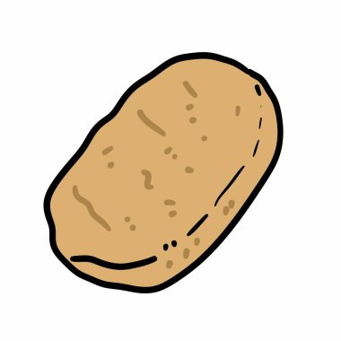 Beyaz arkaplanda çizgi film tavuğu külçesi