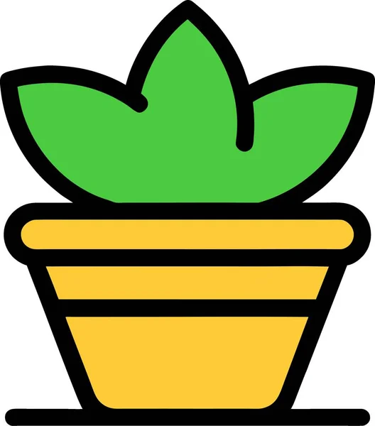 Art Kaktusz Pot Növényi Ikon — Stock Fotó
