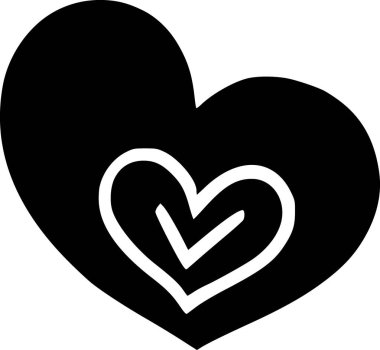 Kalp. Web simgesi basit illüstrasyon 