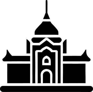 mimari şehir binası simgesi ana hatları biçiminde 