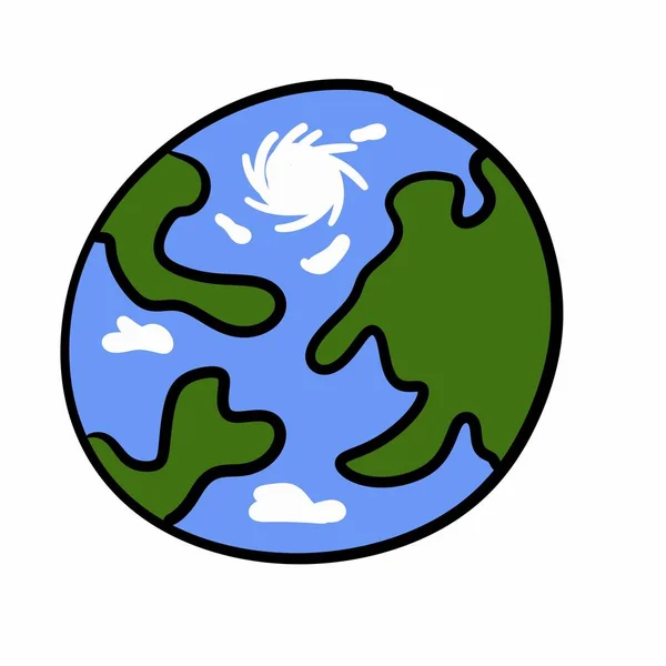 Planeta Terra Com Design Ilustração Dia Terra — Fotografia de Stock
