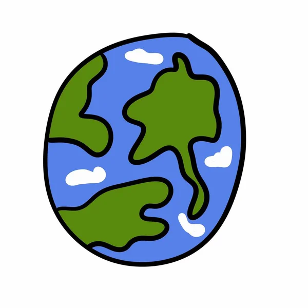 Планета Земля Рисунком Дня Земли — стоковое фото